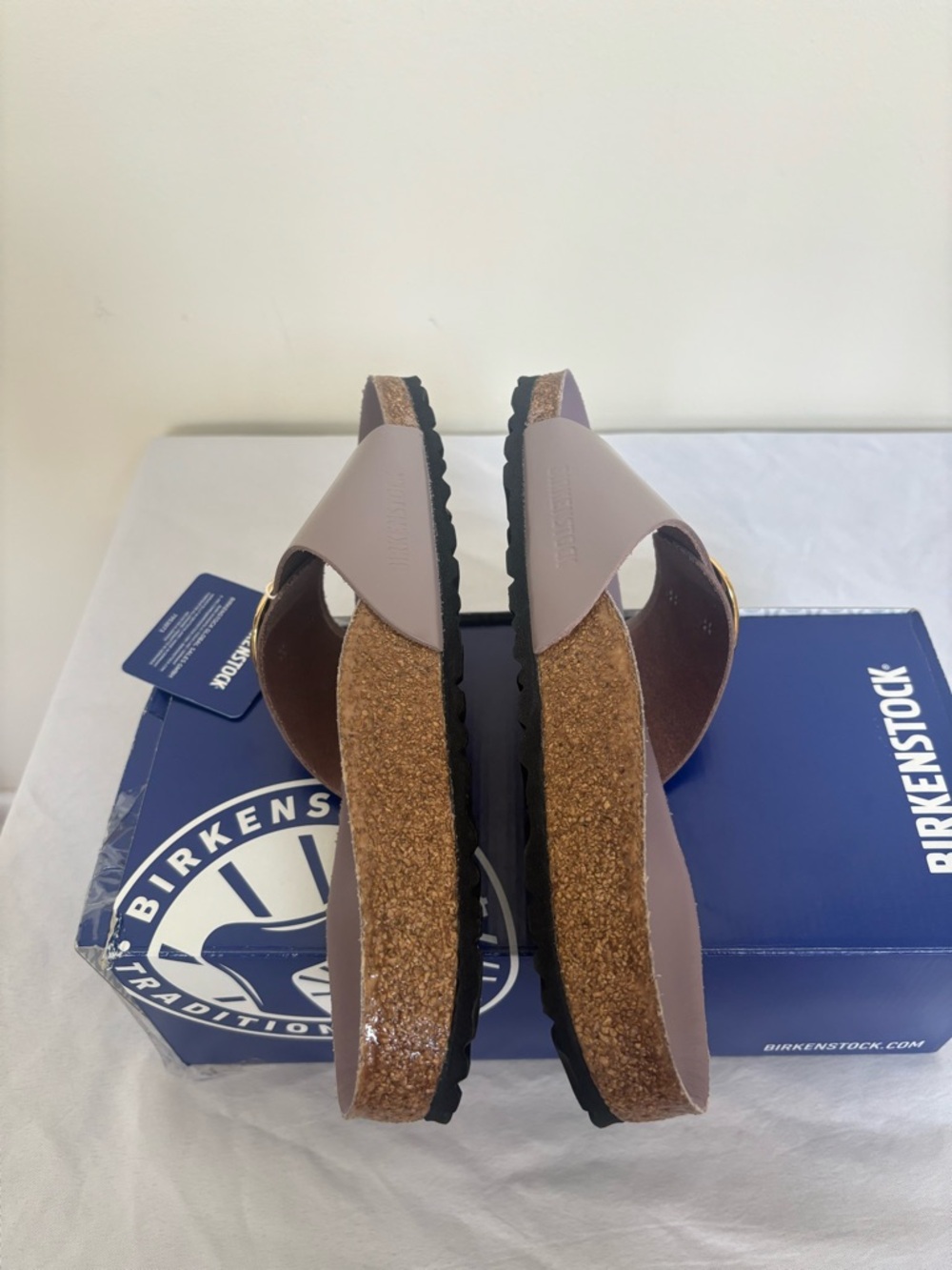 Birkenstock Madrid Hammered Big Buckle Sz 7 Eu 38 Narrow fit NWB Womens sandals - Picture 6 of 9